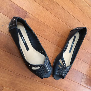 Kensie Open Toe Flats